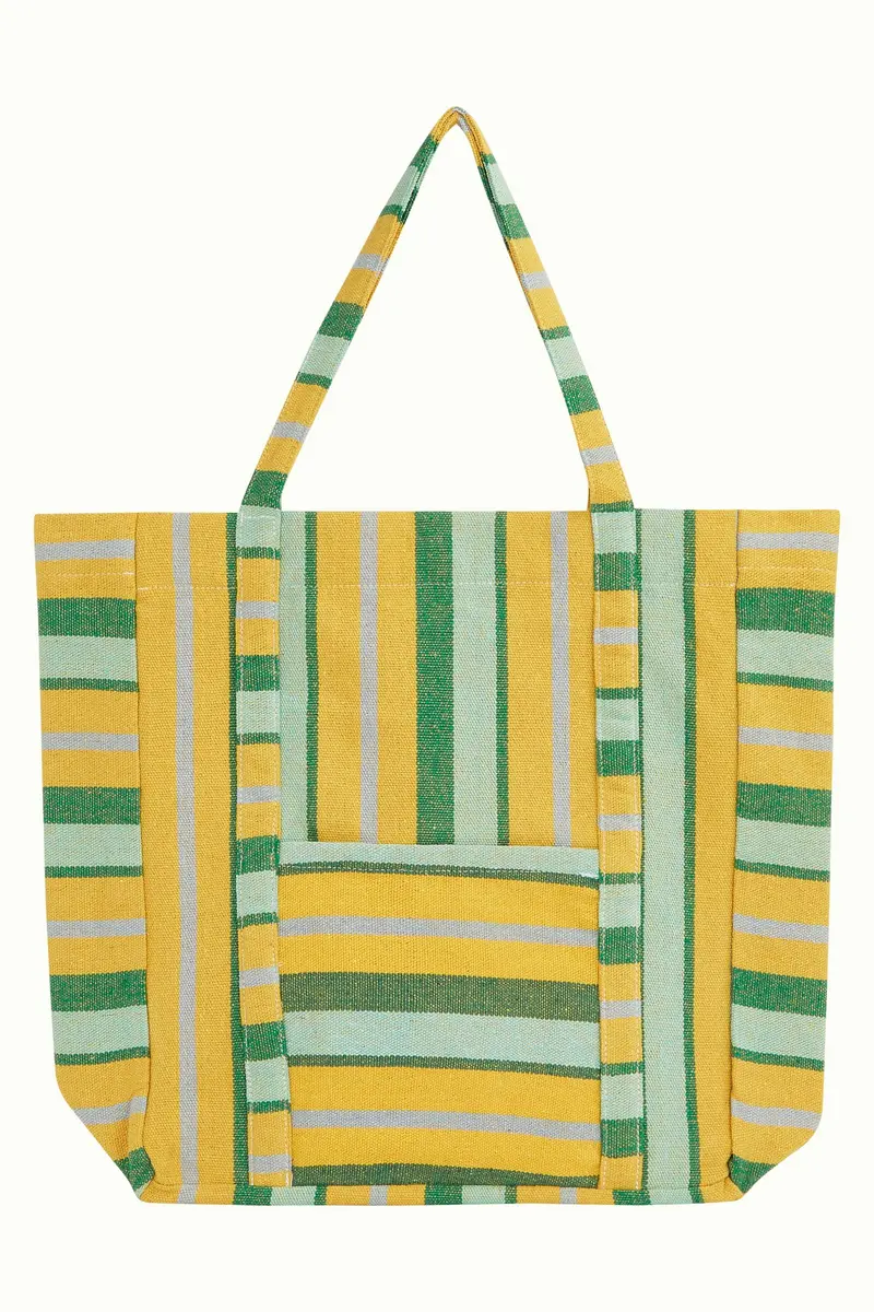 King Louie shopper le stripe yellow cream