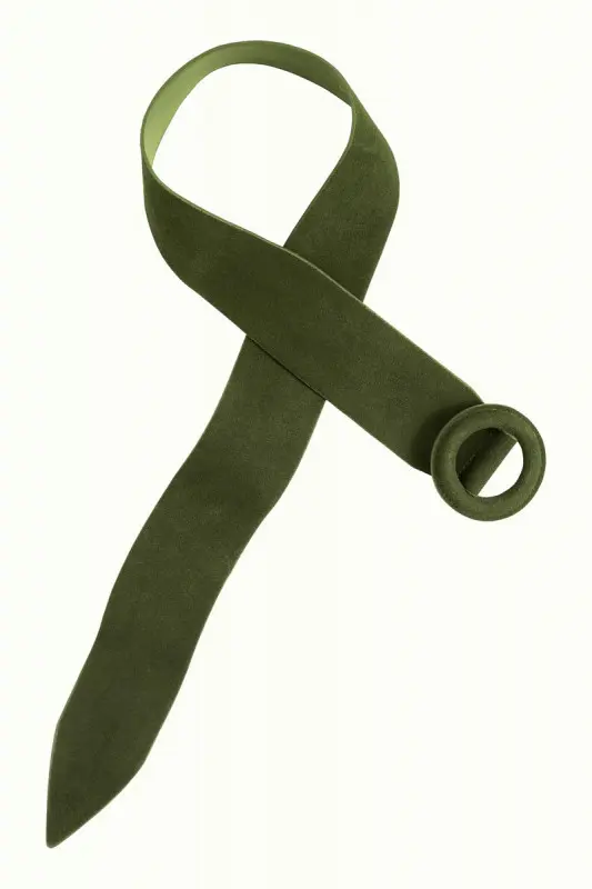 King Louie suede belt tea green