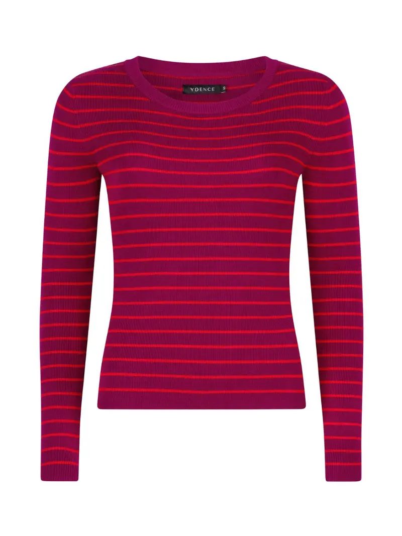 Knitted top devina fuchsia/red