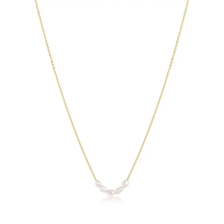 Kona Pärlhalsband i Guld