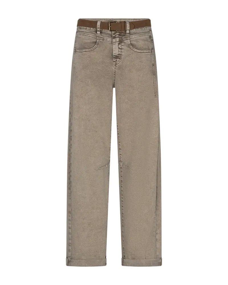 Korine & belt washed twill co