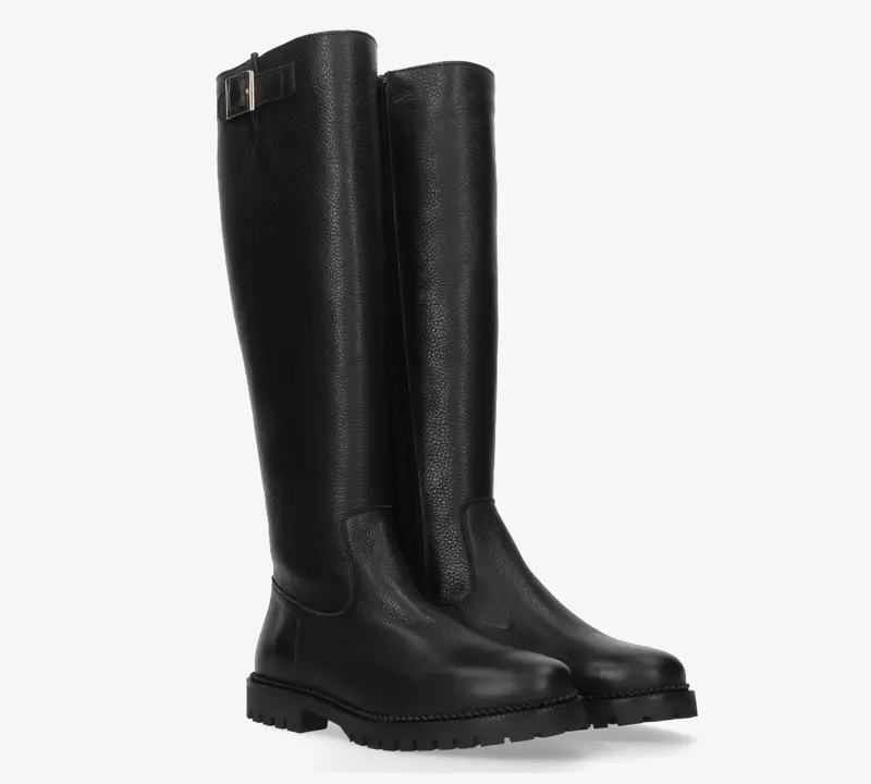 Laars high tumbled leather Bee-795 Black