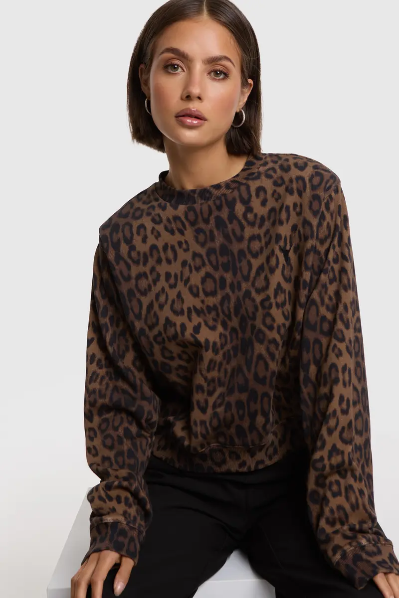 Ladies knitted leopard sweater