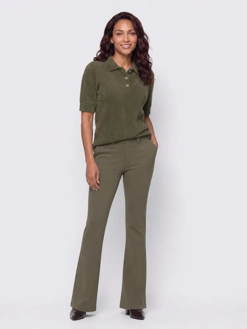 Lady Day-Flared Broek Poppy-Deep Forest