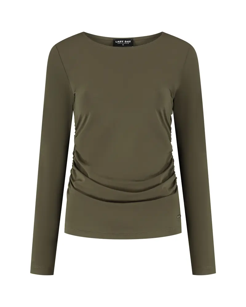 Lady Day-Travel Top Arly LS-Deep Forest