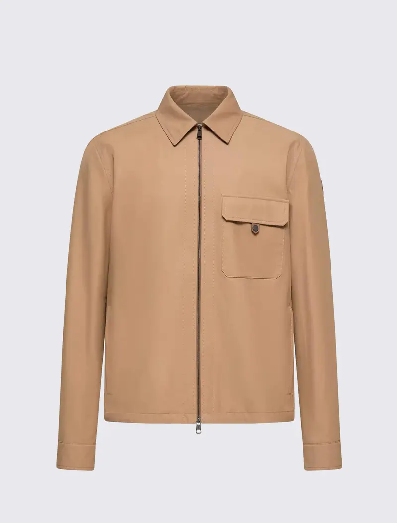 Leather Logo Blend Shirt