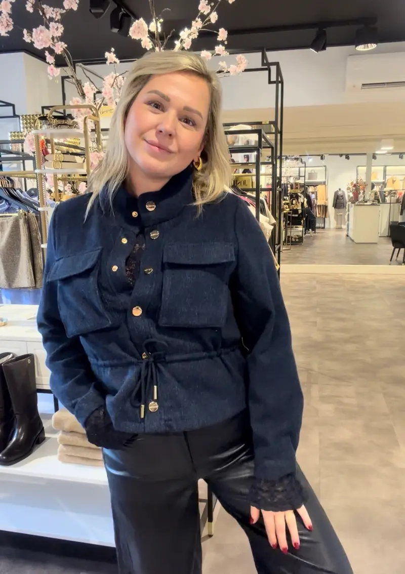 lenas wool jacket night navy