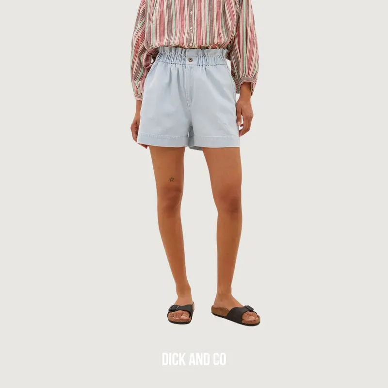 Leon Bleached Denim Short
