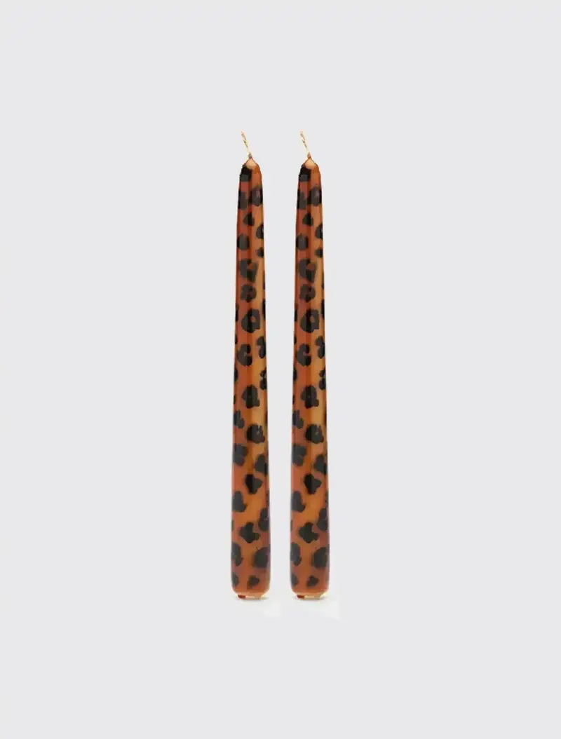 Leopard Candle Set of 2