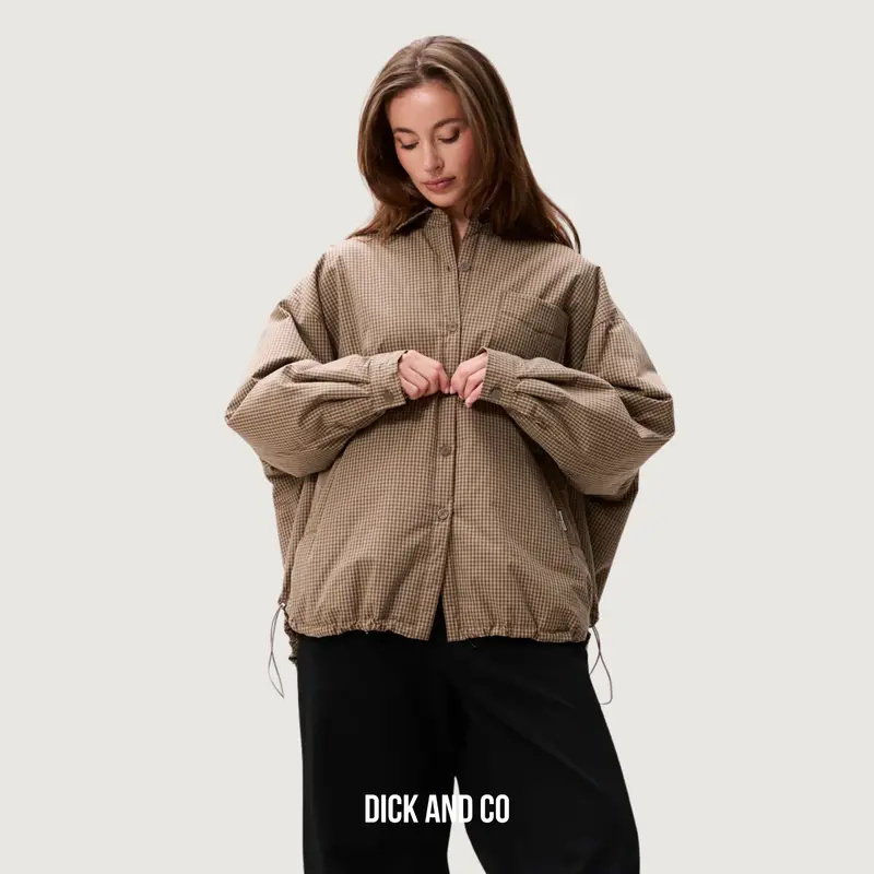 Light padded check jacket