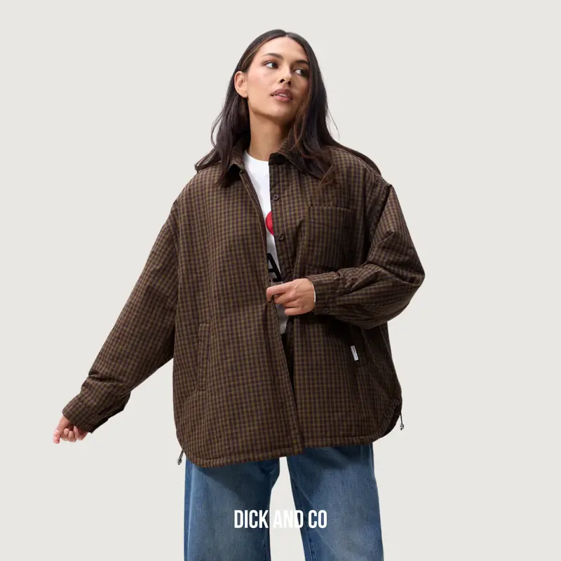 Light padded check jacket