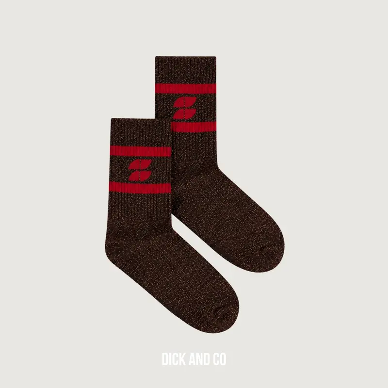 Logo Glitter Chocolate Socks