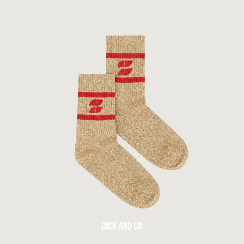 Logo Glitter Oyster Socks