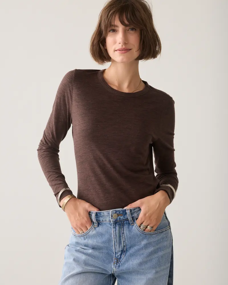 Longsleeve wolblend jersey