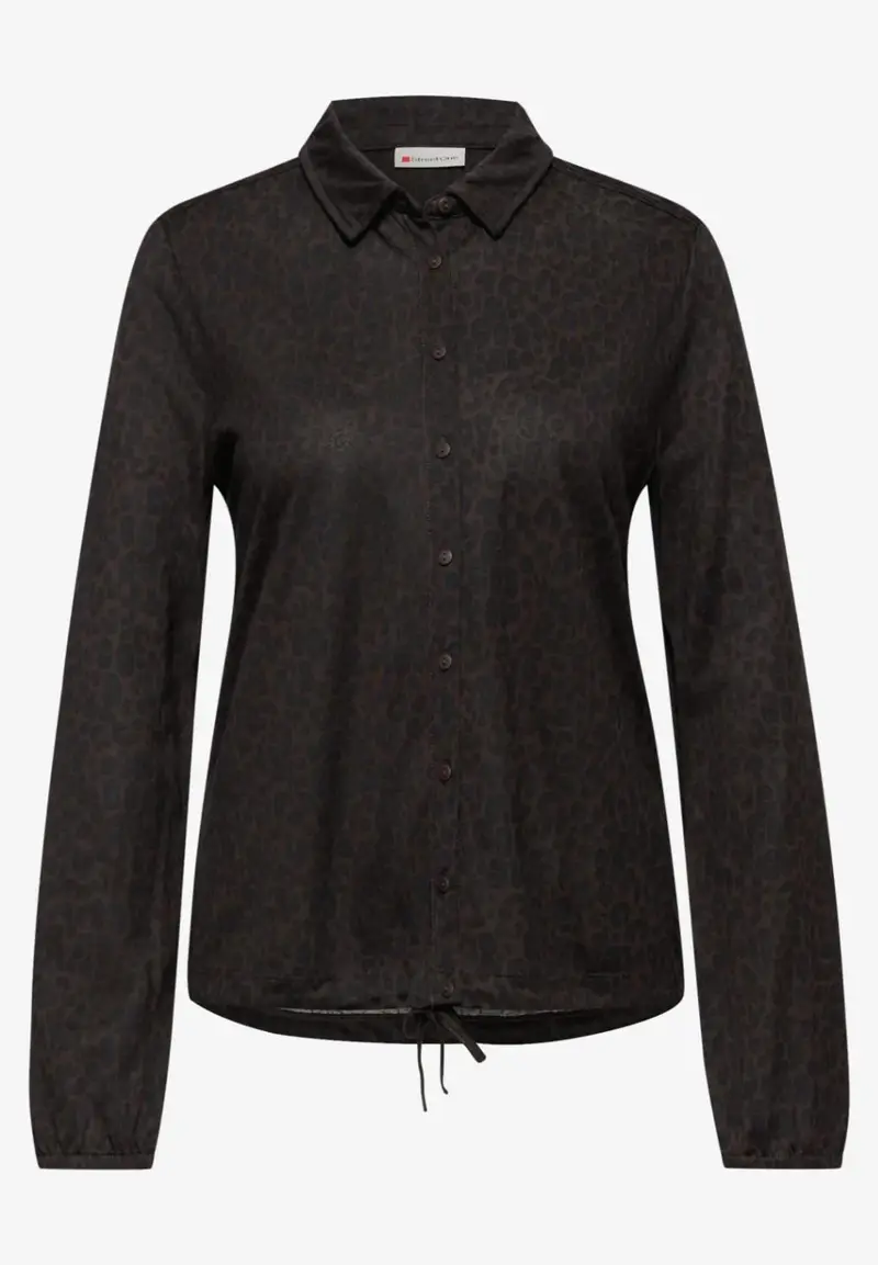 LTD QR printed jersey blouse