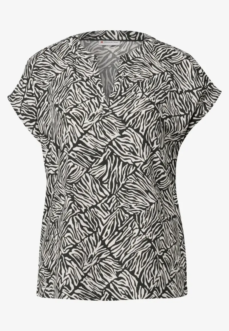 LTD QR Shirtblouse w splitnec