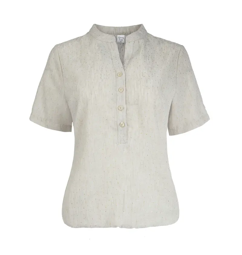 Lucie SS Linen Look Hotfix Woven | Sand