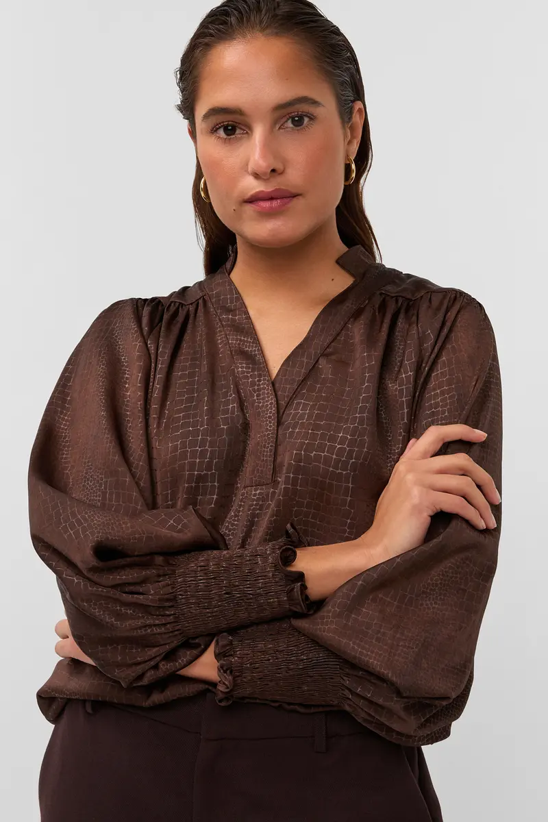 Lune Blouse - Brown