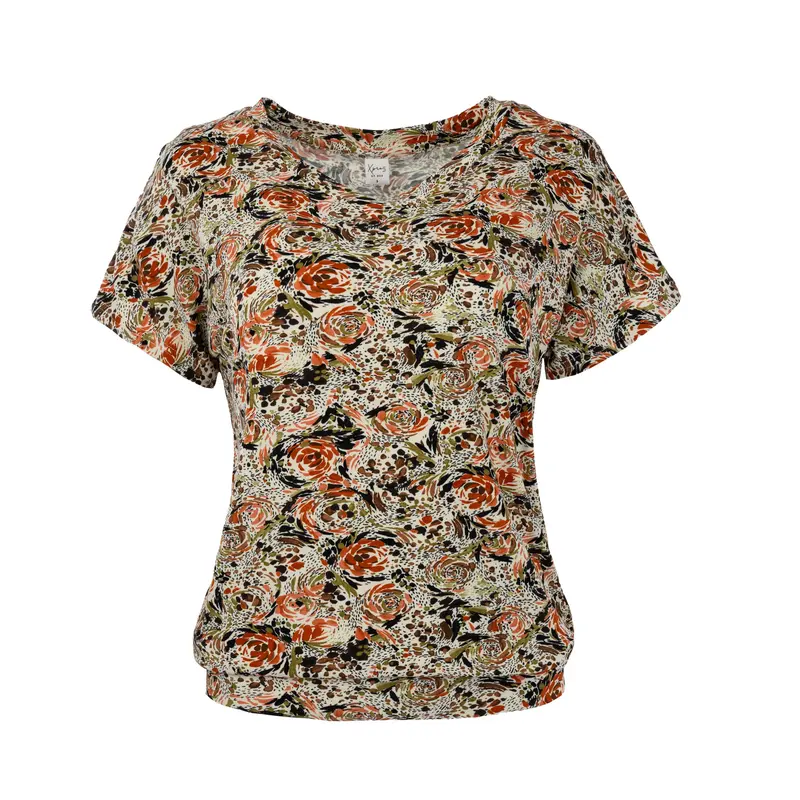 Mana SS Cognac Roses Tricot | Cognac