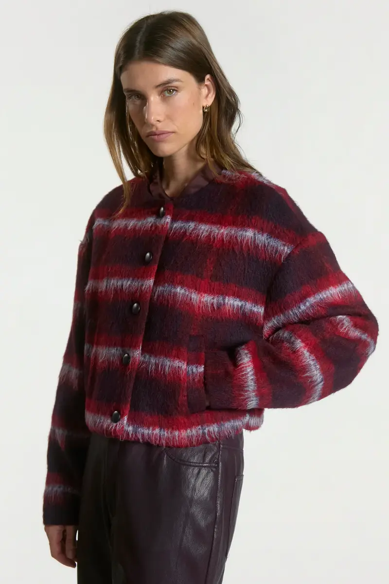 marais jacket burgundy