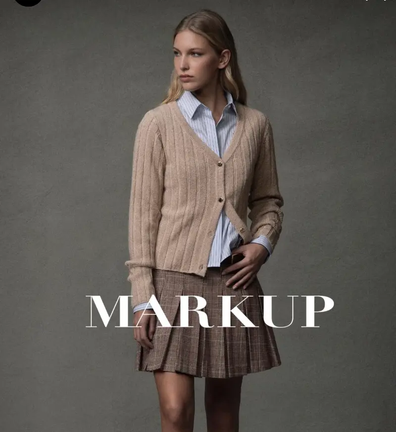 Mark Up - Cardigan Gold Sparkle lurex