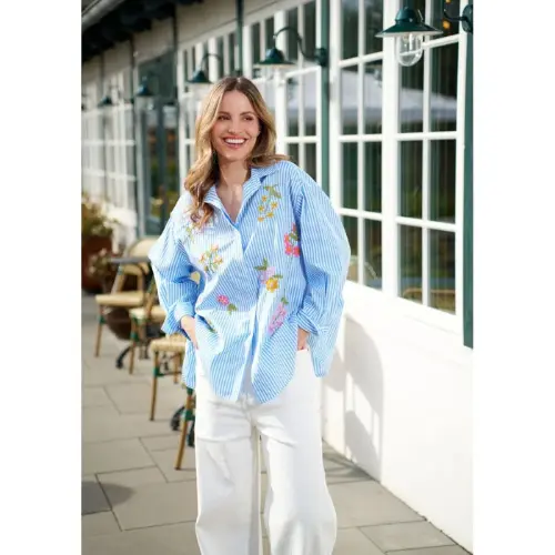 Marta blouse streep blauw
