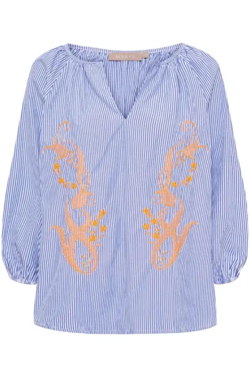 Marta du château blouse blauw