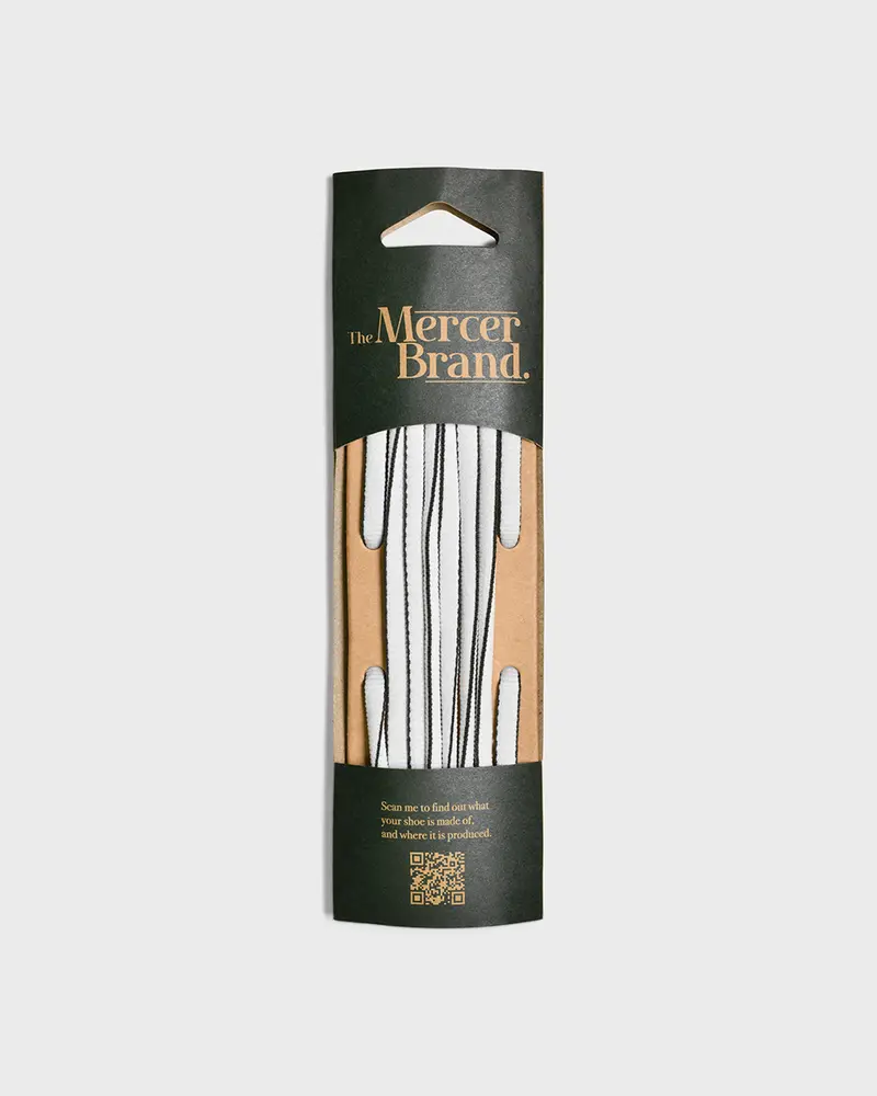 Mercer Oval Laces | White/Black