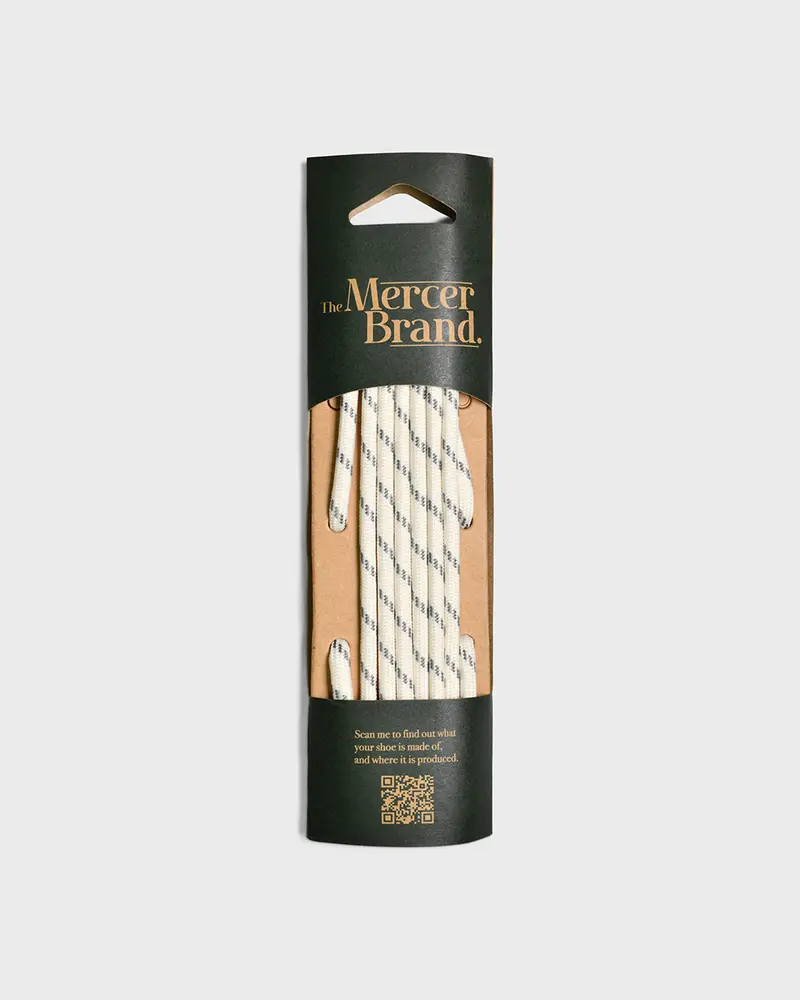 Mercer Rope Laces | White/Grey