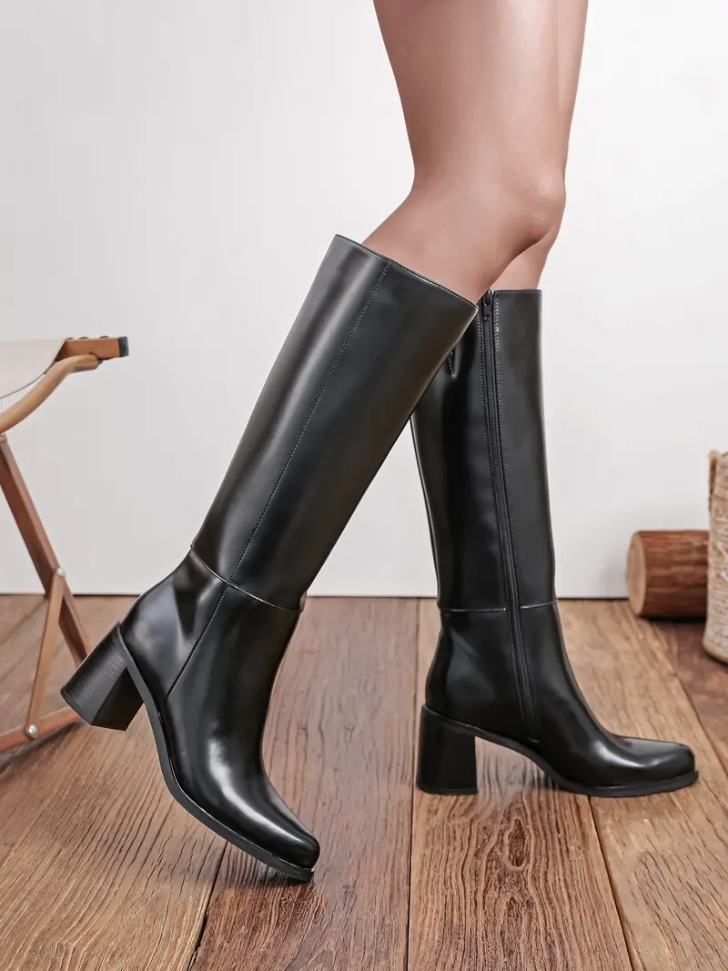 Merel Black High Boots