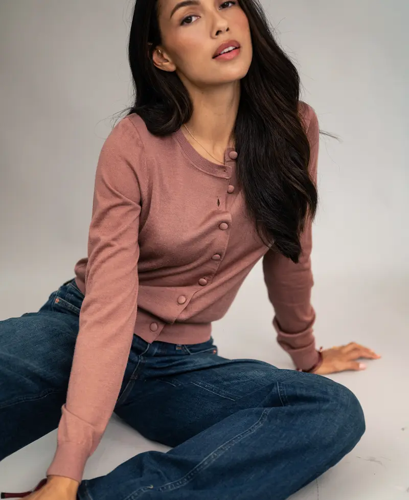Merino vestje LA JULIETTE Dusty Pink