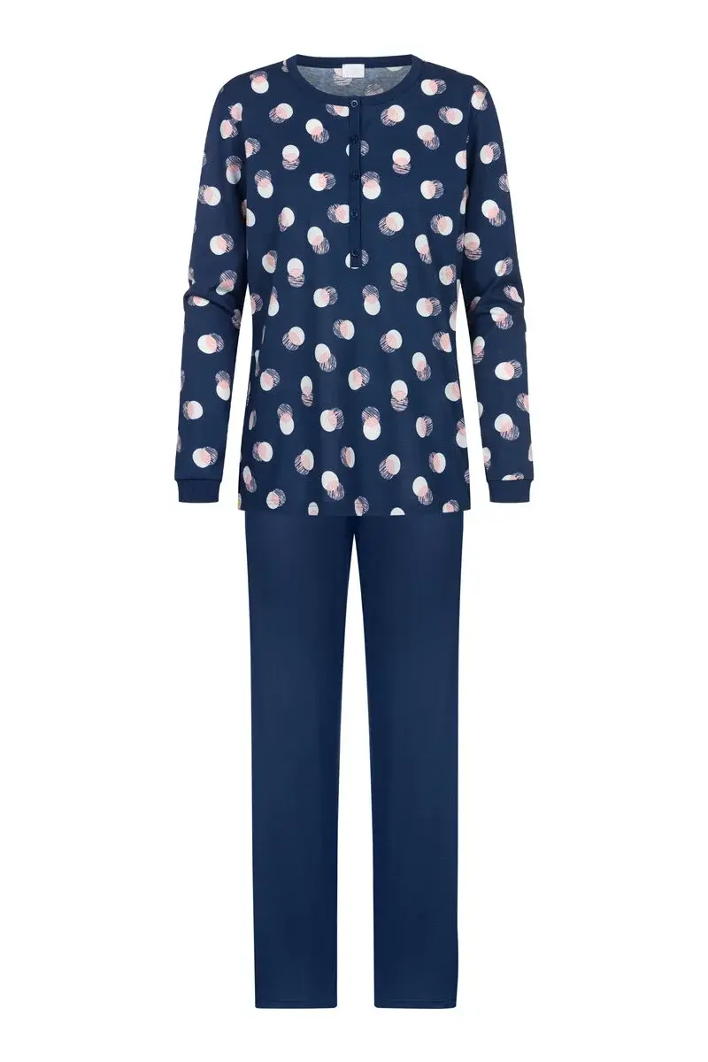 Mey pyjama lange mouw dot - Scribbled Dots 1240017 - Deep Marine