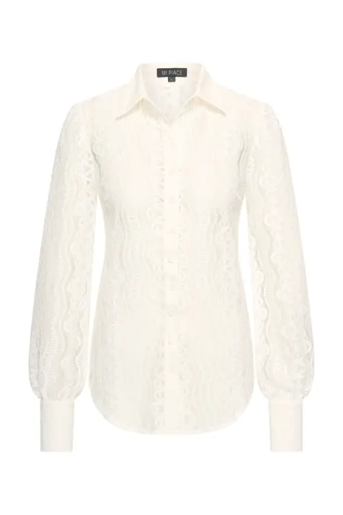 Mi Piace Blouse Kant 202352-Off White