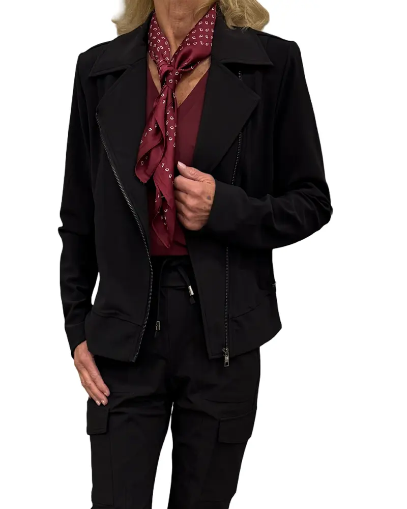 Mi Piace Bonded Biker Jacket 202728-Black