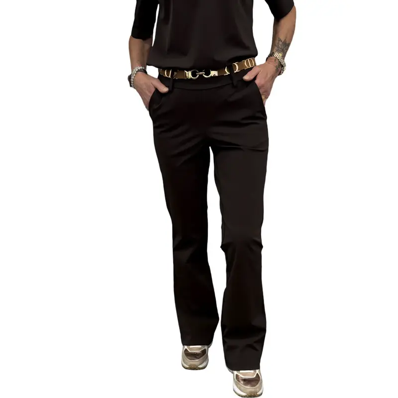 Mi Piace Broek Flared Bonded 202633-Espresso