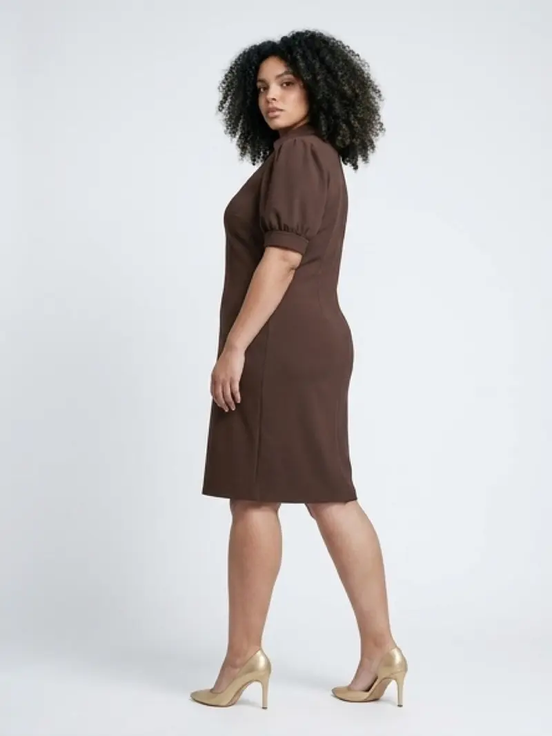 Mi Piace-Travel Jurk Polo 202605-Espresso