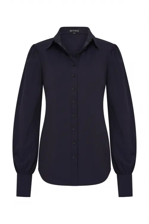 Mi Piace Travelstof Blouse 202037 Dark Blue