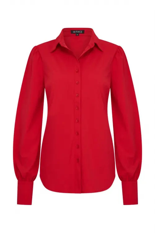 Mi Piace Travelstof Blouse 202037 Red