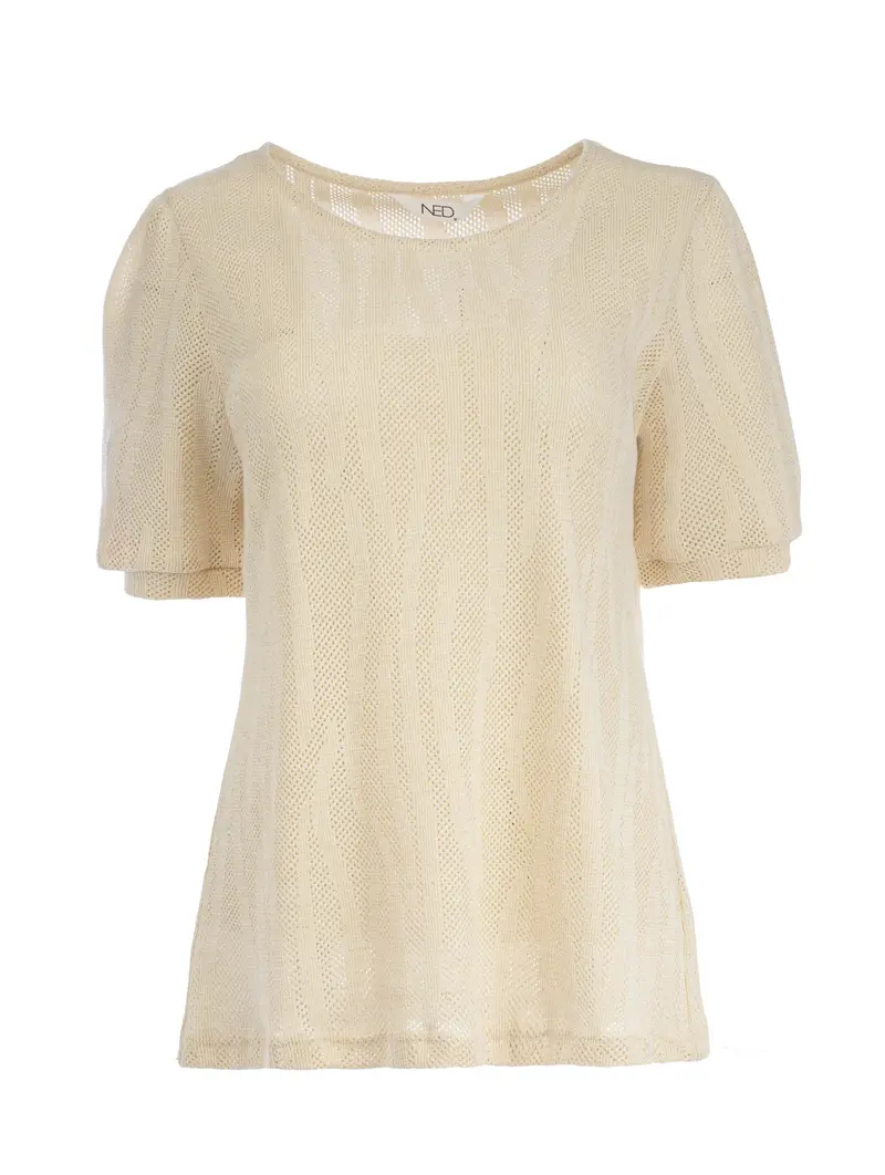 Mijares Small Animal Lurex Knit | Sand