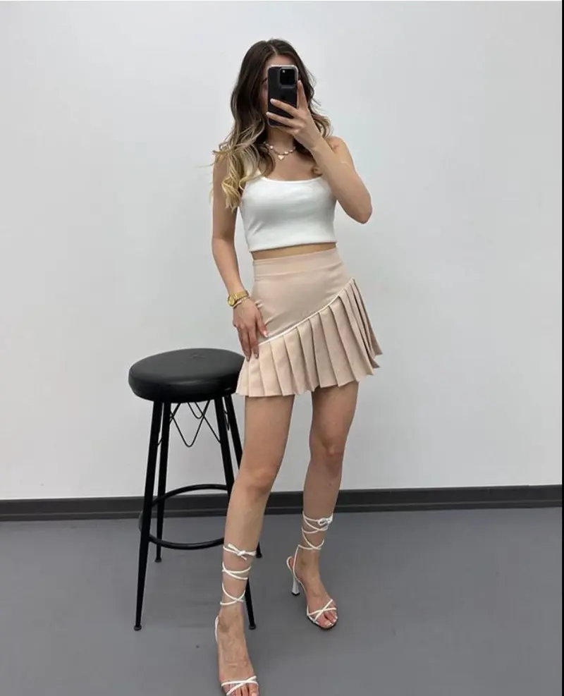 Mini rok voor dames | Crème