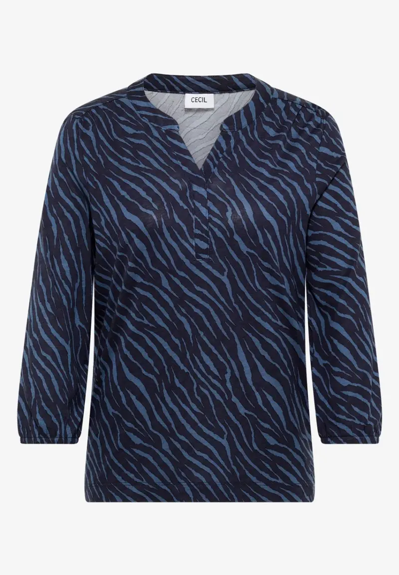 Minimal AOP Split Neck Tunic
