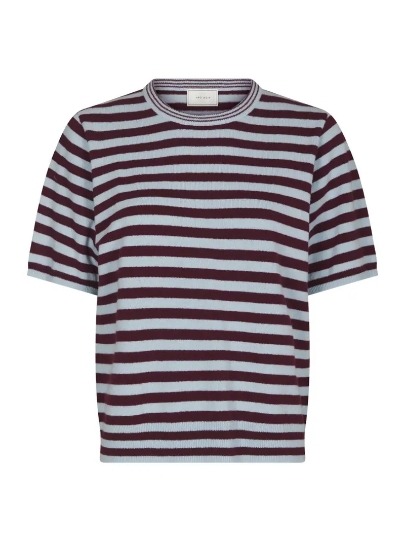 Missy stripe knit tee wine