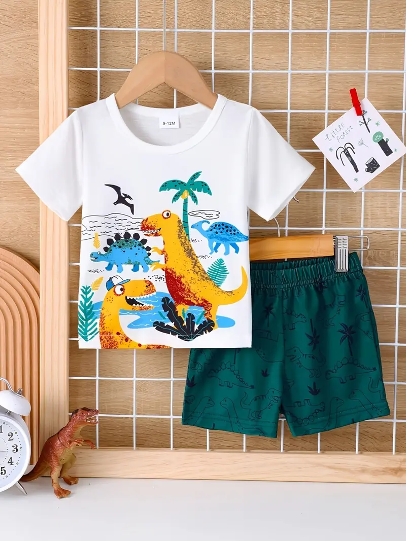 Modieuze Kinderset met Stoere Dinosaurusprint