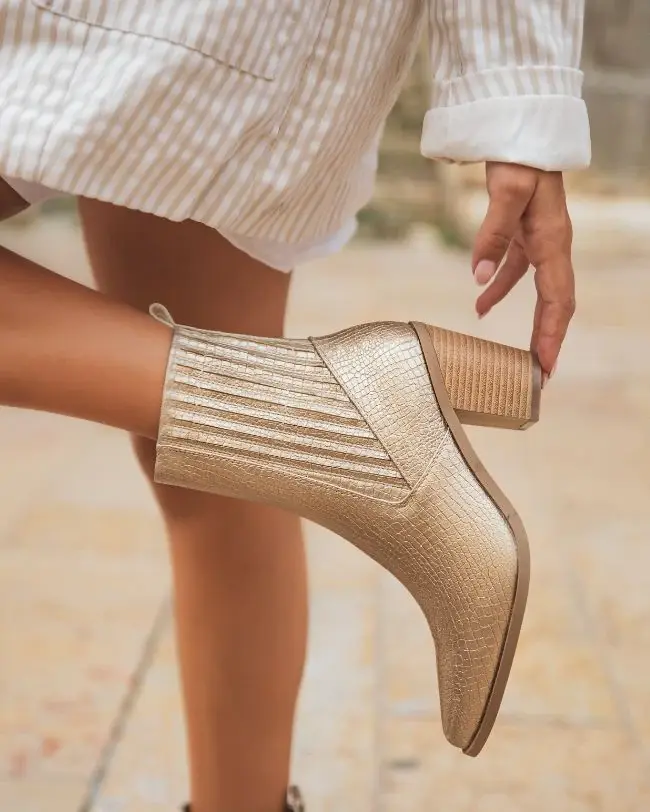 Monika Gold Boots