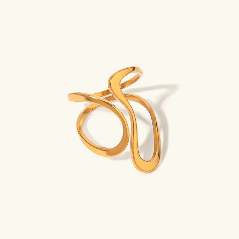 Mosaic Öppen Ring i Guld