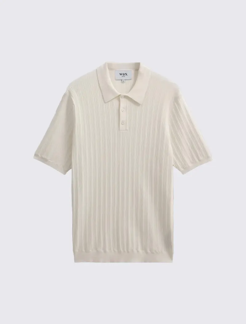 Naples Textured Knitted Polo Shirt