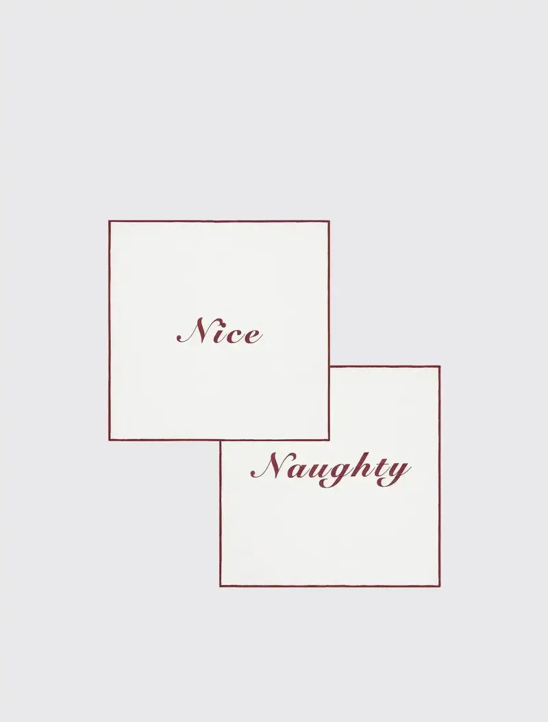 Naughty & Nice Napkin Set of 2