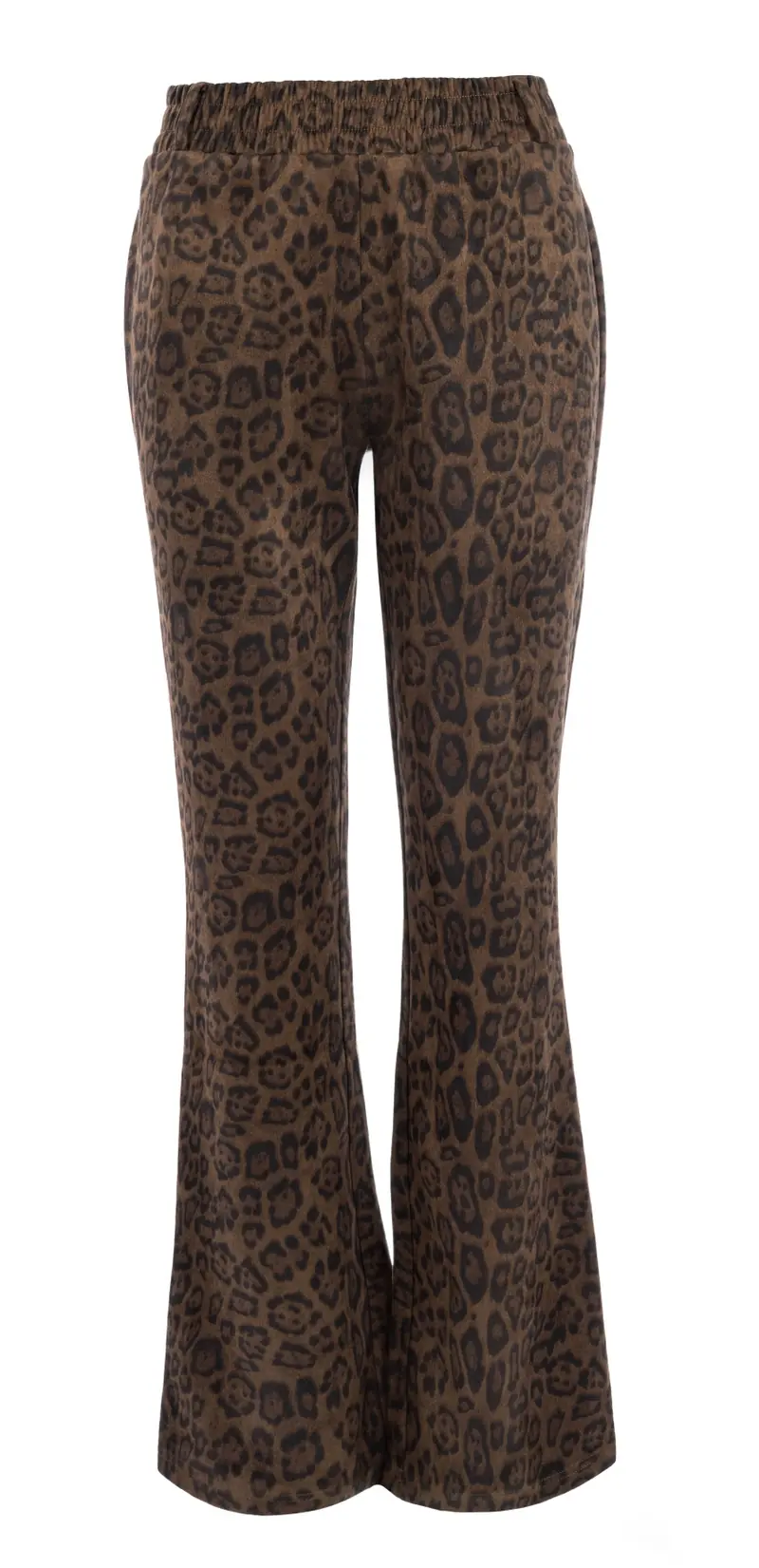 NED-Broek Ankie-NS/BL-RMJ Downtown Brown Leopard Tricot Knit