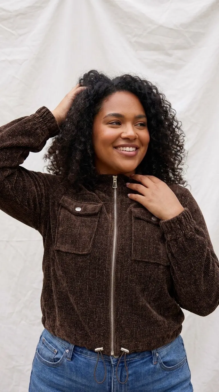 NED-Jack Ruan-B LS-RMJ Chenille Lurex Rib-Ganache Brown