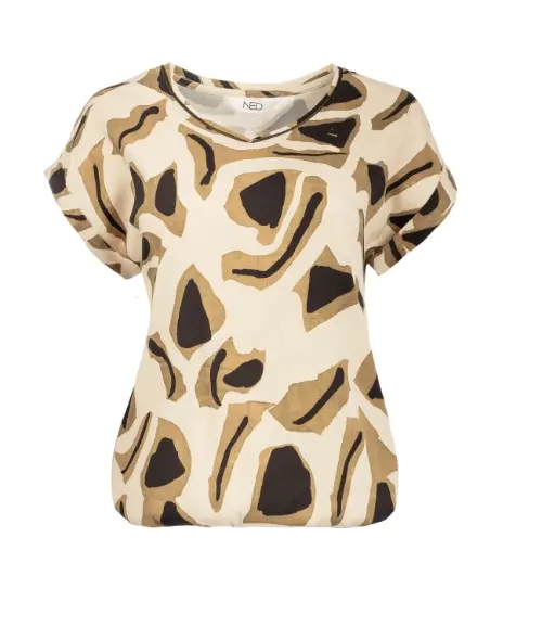 NED t-shirt nox beige